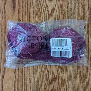 PINK Victoria's Secret Date Push Up Bralette in Plum Lace